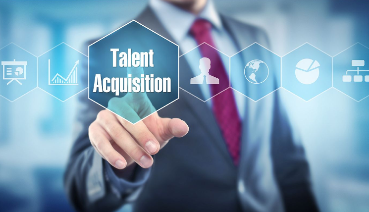 A person tapping "Talent Acquisition"