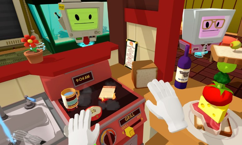 Making a sandwich in the kitchen! Come on, chef! š