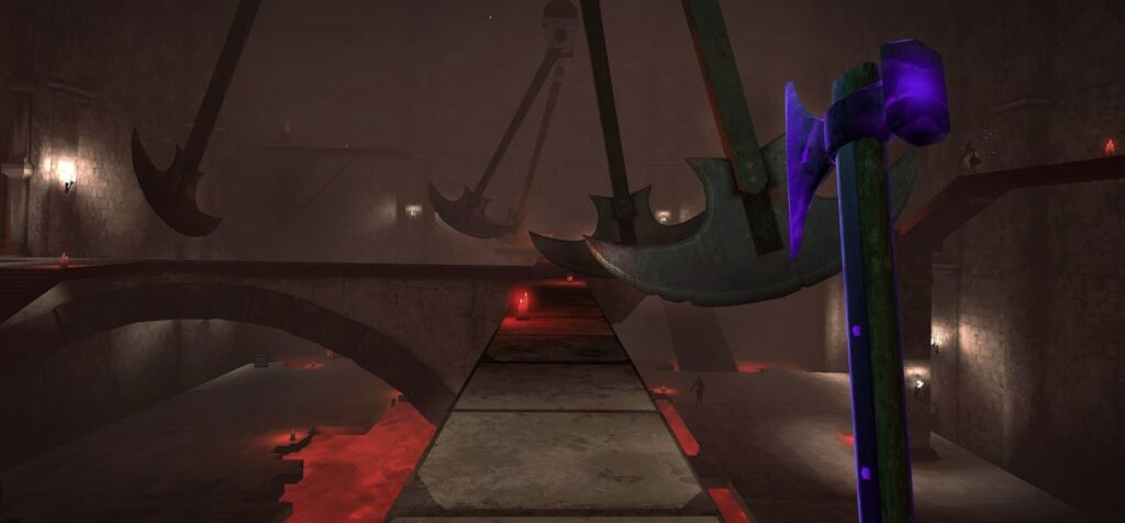 Pass traps with axes! Be careful ahead! βοΈ