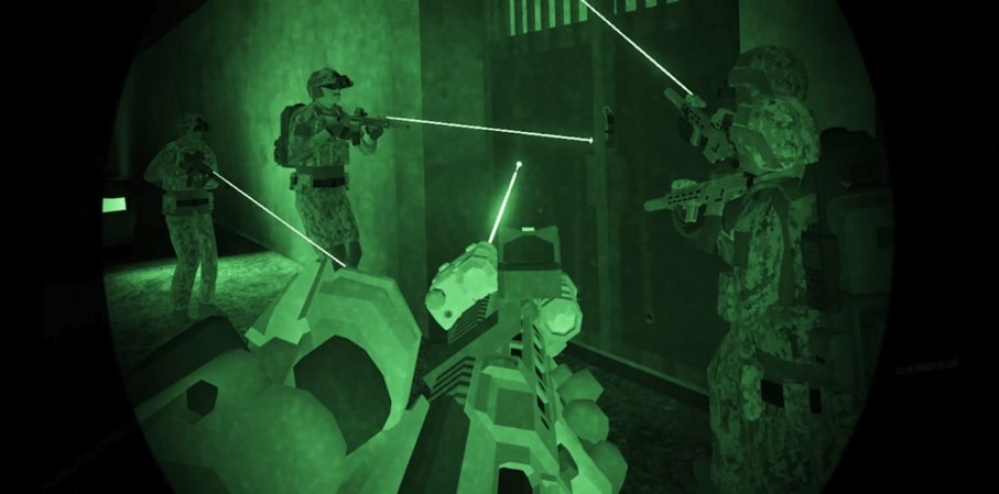 Capture an enemy in a dark room with precision and skill!