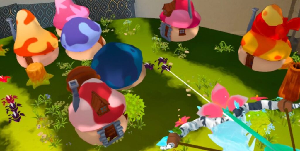 Join the fun in Smurfs: Flower Defense! Defend the colorful Smurf village with your bow against sneaky spiders perfect for Meta Quest! π
