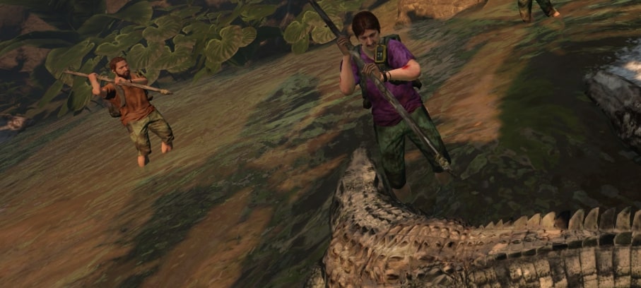 Survive a muddy riverbank showdown with the Amazon’s harsh terrain.