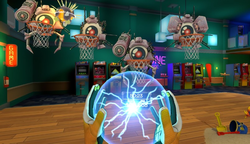 Dive into Just Hoops! Enjoy a retro arcade vibe as you shoot hoops in your living room, brought to life in stunning VR! π