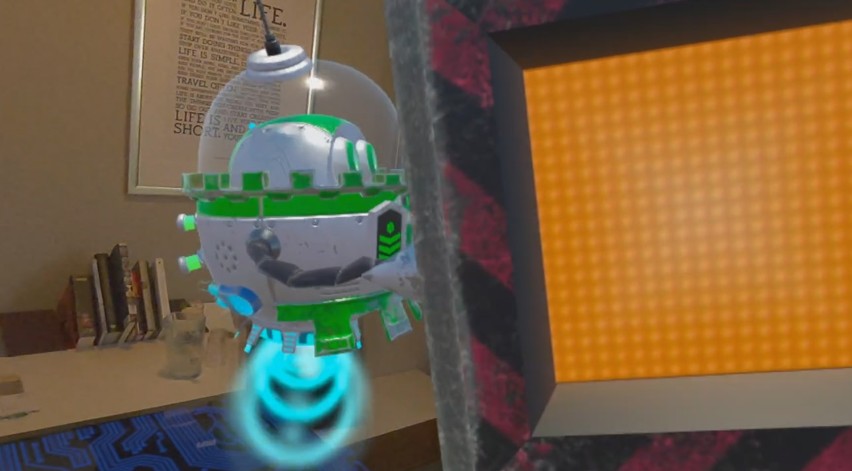 Ready to play without controllers? The game uses body tracking for total immersion: the player's movements (crouching, dodging) directly control the combat robot!
