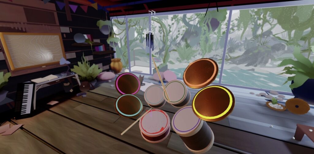 So what exactly is Paradiddle? It's a VR drum simulator that turns your room into a practice space without the noise and bulky equipment!