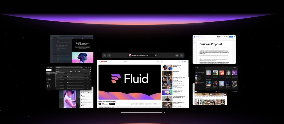 Fluid - for social meetings and interaction in VR. Social platform with hand tracking and spatial audio, supports up to 16 people in persistent rooms.