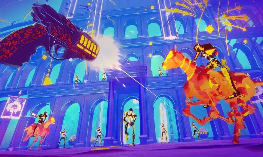Every hit is synced to the track - missed shots sound dissonant.