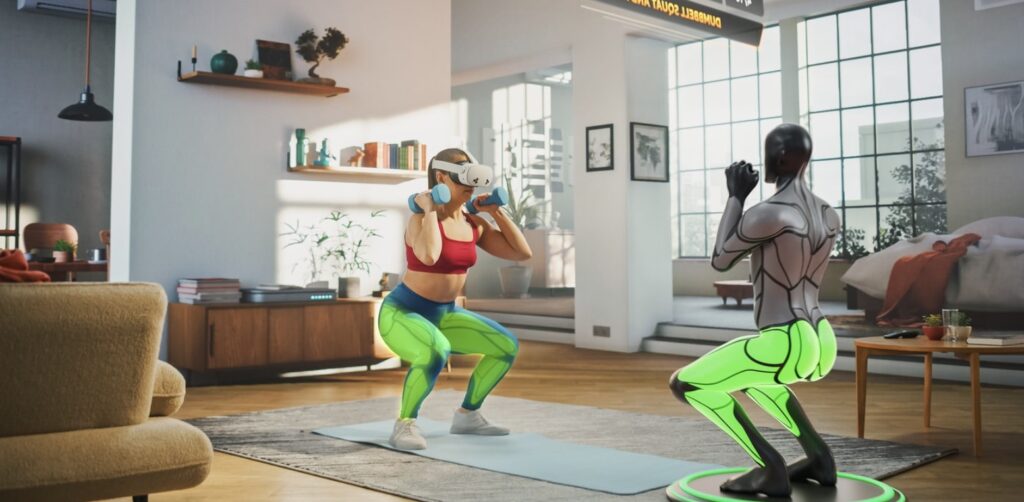 Strength mode uses AI to monitor elbow alignment and delivers haptic cues when form slips.