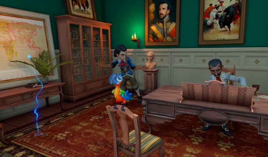 Physical comedy turns fumbled gestures into punchlines, cutting onboarding time for newcomers and making tutorials feel invisible.