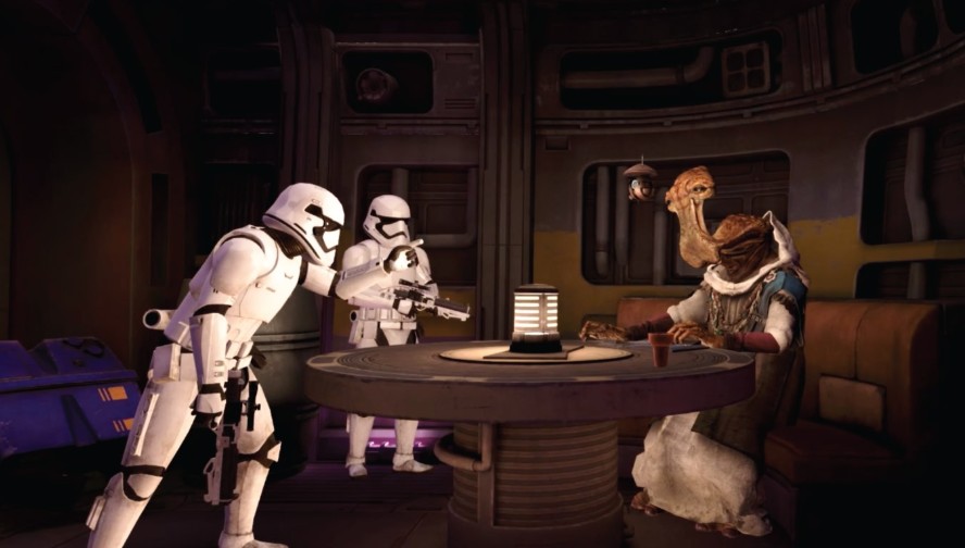 Features hand tracking and mixed reality, letting you reload blasters and take cover behind real furniture.