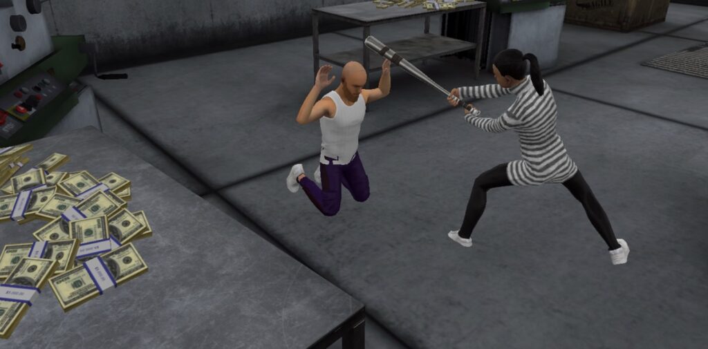 The combat sandbox is powered by NVIDIA PhysX, giving every object real mass and friction.