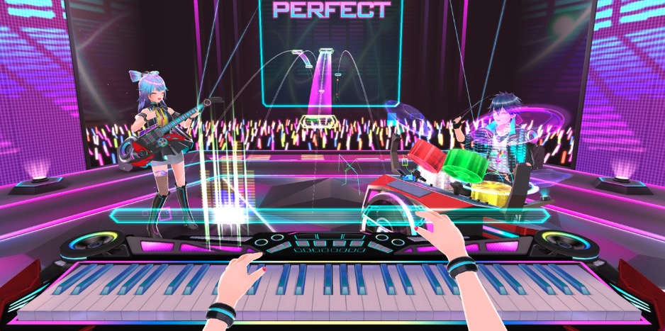 Classic BEMANI tracks are rebuilt with positional audio, guiding your hands through 3D sound cues.