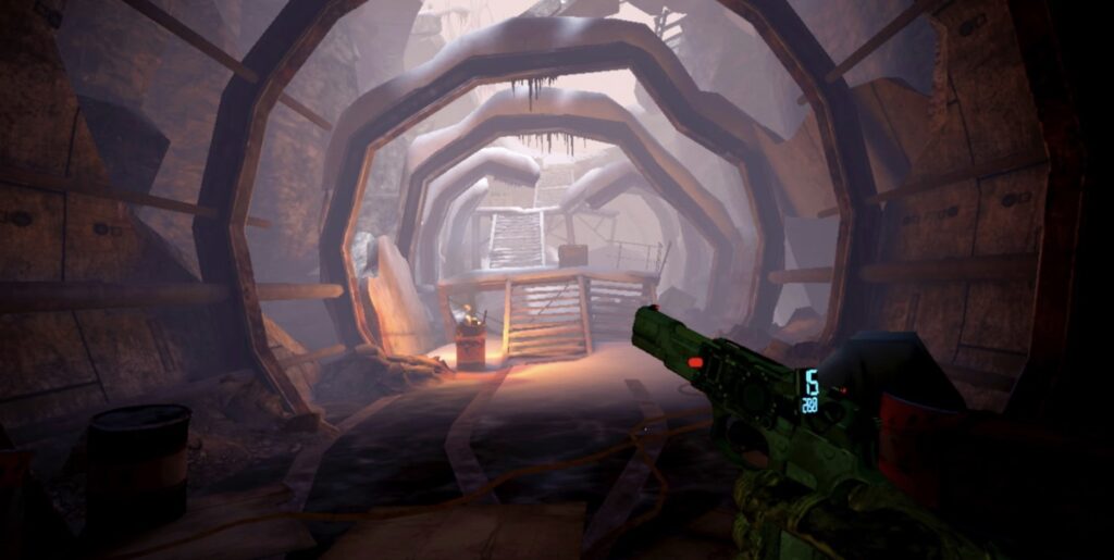 Setting: Los Angeles is frozen solid 30 years after the collapse, and cold/weather are core to the experience.