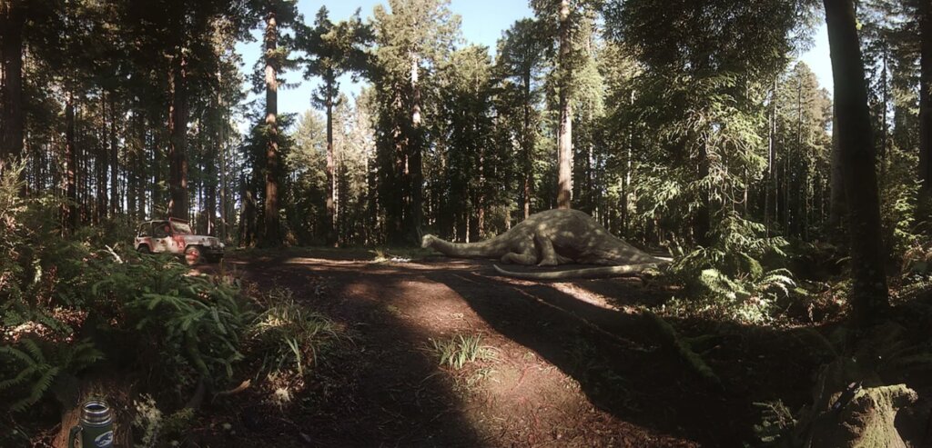 Real scale & presence - Apatosaurus blots light, Pteranodon forces ducks; dynamic height scaling to your size creates vertigo brain believes dino is in your room.