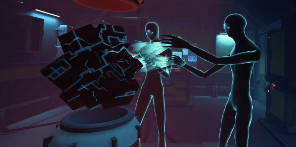 The “freeze or die” mechanic tracks sub-centimeter head movement, punishing even involuntary flinches.