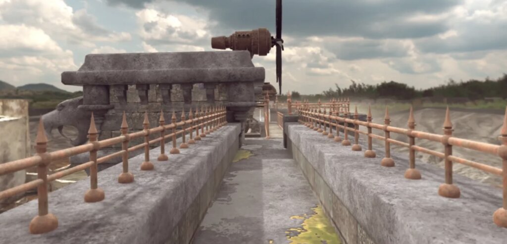 Oscar the automaton as companion - manually adjust his limbs, help him climb, use his tools every action requires hand/body coordination, creating a deep emotional bond.